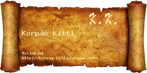 Korpás Kitti névjegykártya