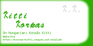 kitti korpas business card